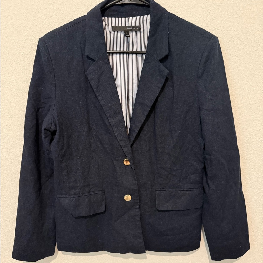 Harve Benard Navy Blazer with Gold Buttons